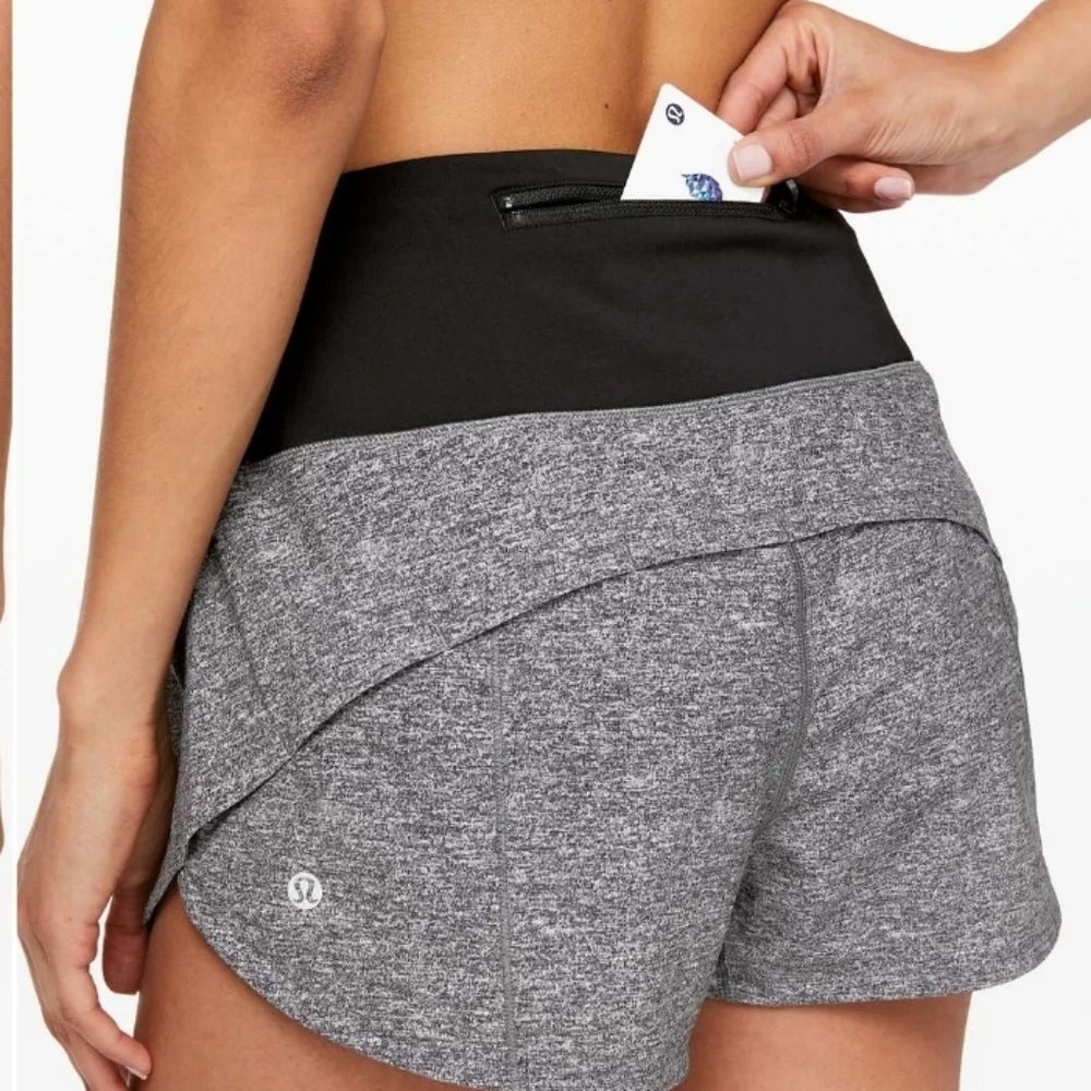 Lululemon Speed Up Short High-Rise *2.5"Heather Lux Multi Black, size 6 - Picture 3 of 6